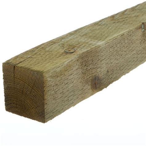 Treated Incised UC4 Fence Post Green 100 x 100 x 2400mm .